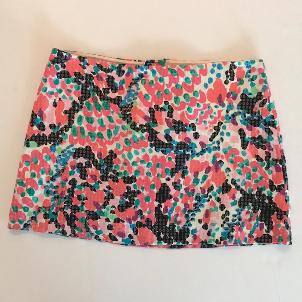 NWOT Lilly Pulitzer Tate Sequin Mini Skirt Size 2 - Picture 2 of 3